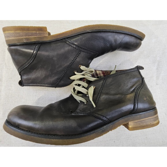 Bed‎ Stu Draco Chukka Boots Leather Lace Up Ankle Mens 12.5 Brown Distressed main image 10